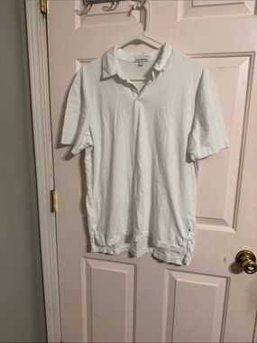 James Perse White Short-Sleeve Polo